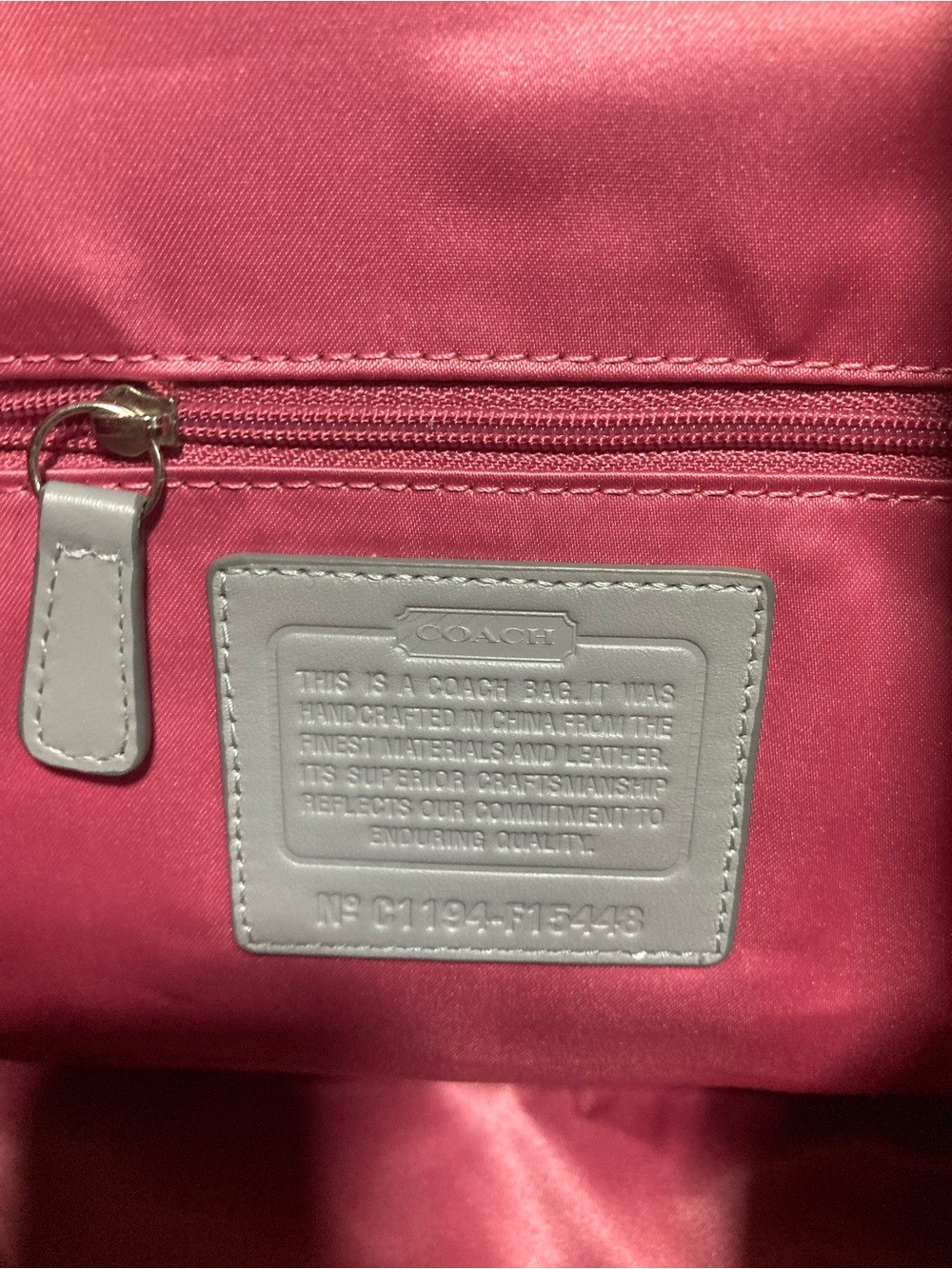 Coach Olive Green & Pink Circle Print Satchel - Picture 9 of 9